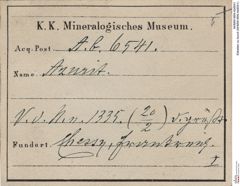 Etiketten zu Azurit (NHMW-MIN-Ab6541)